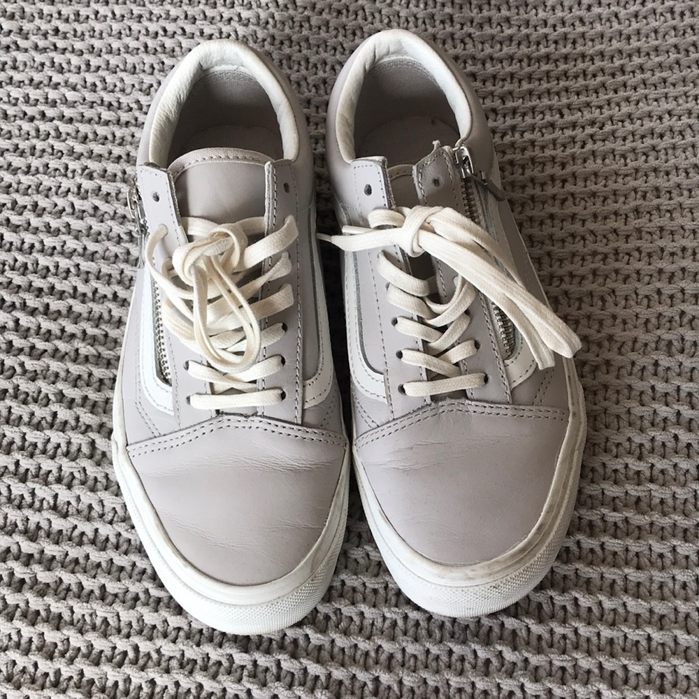 Lavender Leather Old Skools